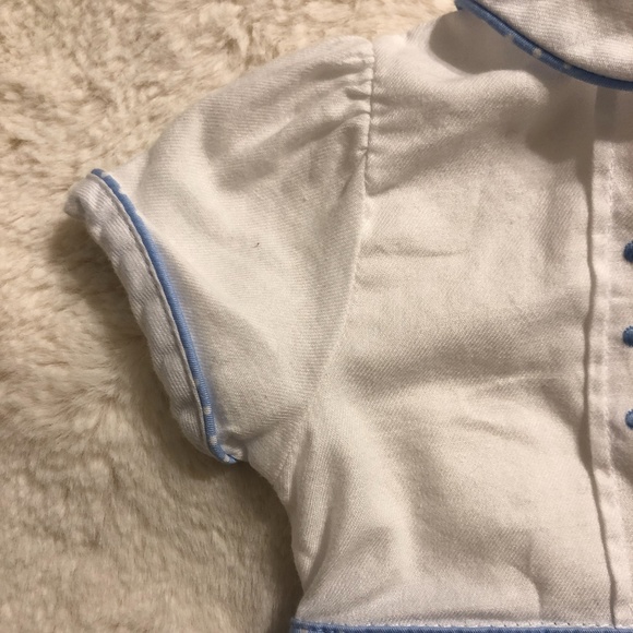 Dulces White and Blue Romper Size 3-6 Months - Picture 4 of 8